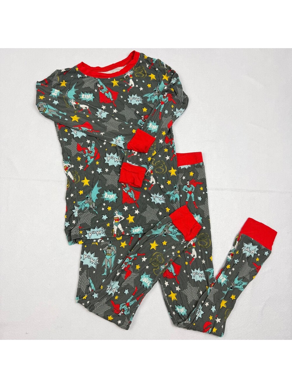 Little Sleepies x DC Justice League Two-Piece Pajama Set Size 7/8 Bamboo